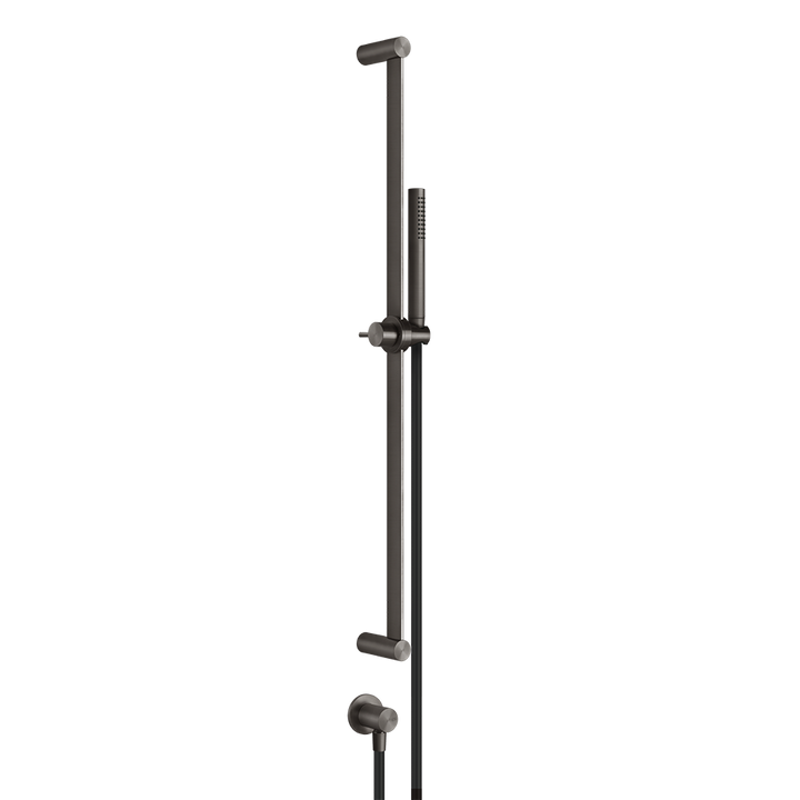 Bath&Shower316 Handshower And Pivotable Sliding Rail Set Hand Showers GESSI Black Metal Brushed PVD