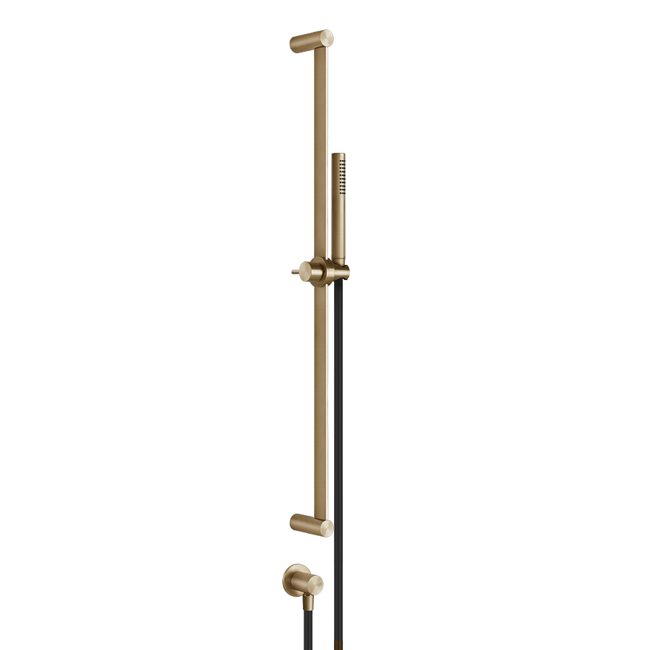 Bath&Shower316 Handshower And Pivotable Sliding Rail Set Hand Showers GESSI Warm Bronze Brushed PVD