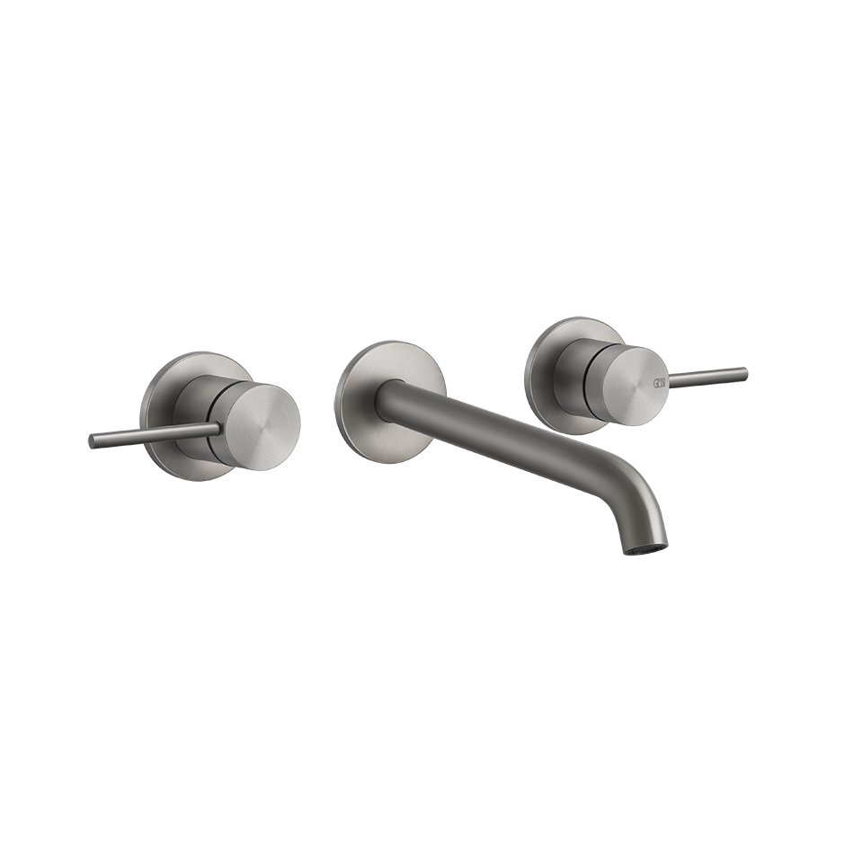 Flessa Three Hole Basin Mixer - 54094 Bathroom Accessories GESSI Steel Brushed