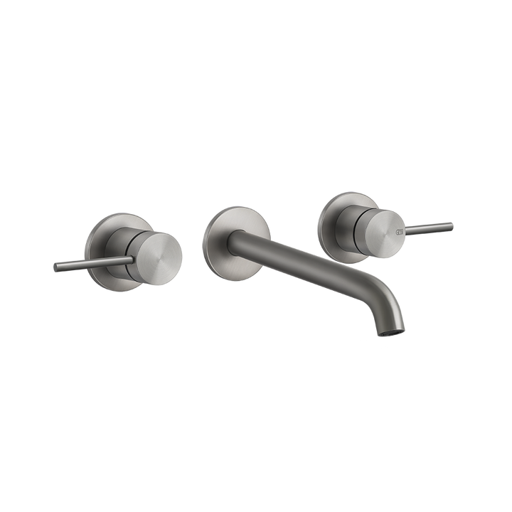 Flessa Three Hole Basin Mixer - 54094 Bathroom Accessories GESSI Steel Brushed