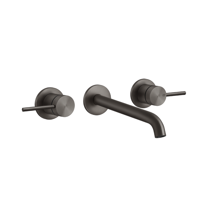 Flessa Three Hole Basin Mixer - 54094 Bathroom Accessories GESSI Black Metal Brushed PVD