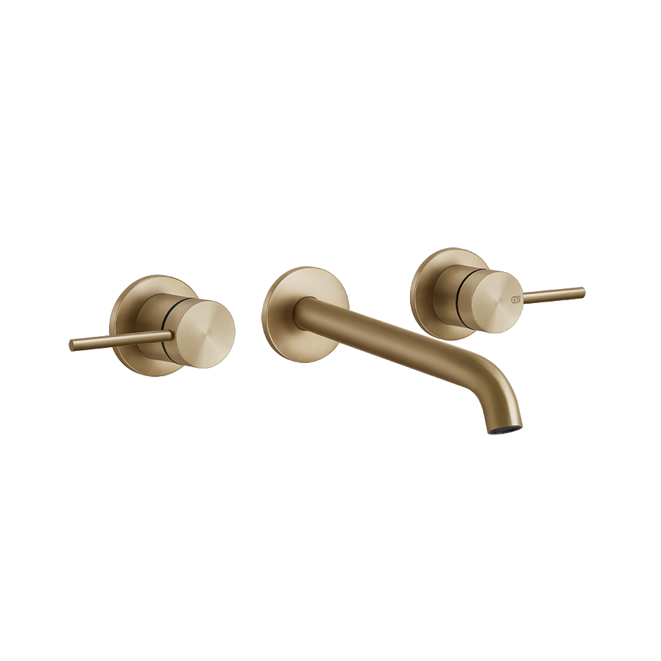 Flessa Three Hole Basin Mixer - 54094 Bathroom Accessories GESSI Warm Bronze Brushed PVD