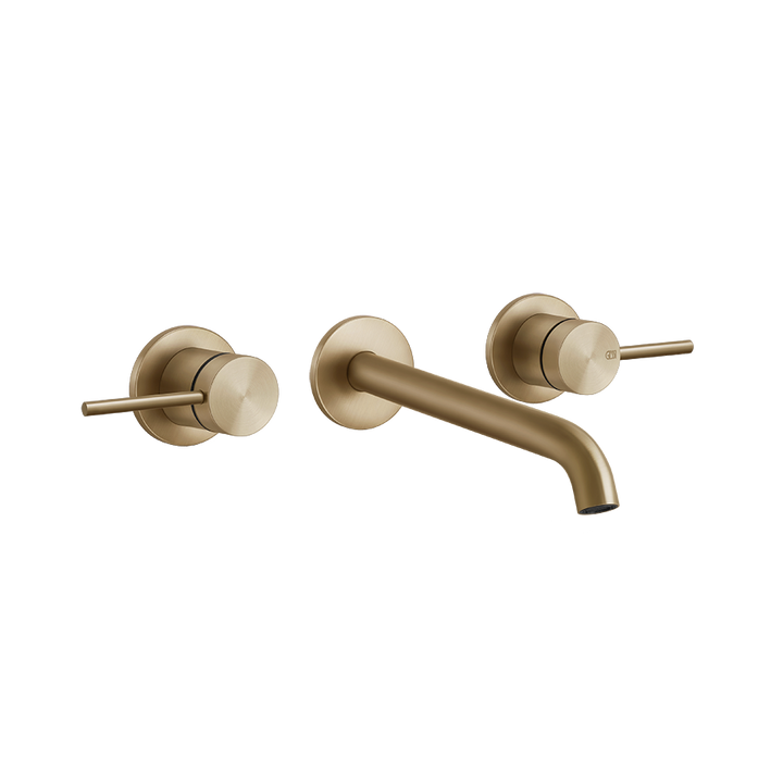 Flessa Three Hole Basin Mixer - 54094 Bathroom Accessories GESSI Warm Bronze Brushed PVD