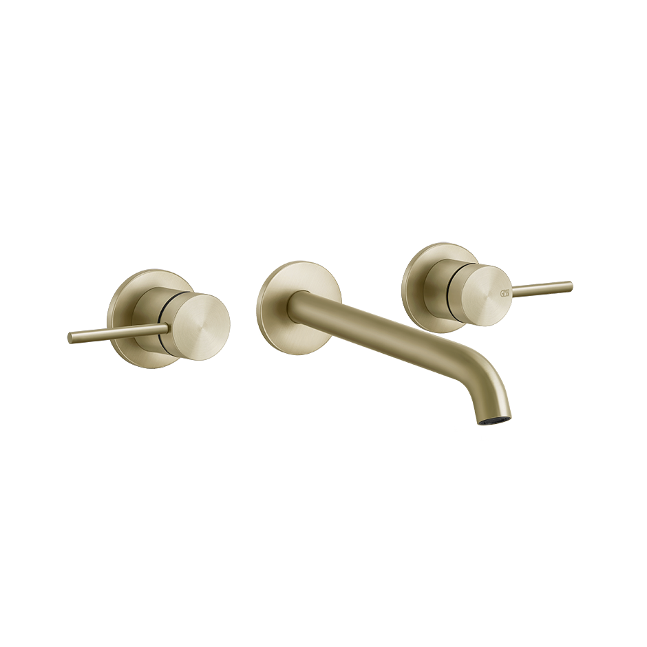 Flessa Three Hole Basin Mixer - 54094 Bathroom Accessories GESSI Brass Brushed PVD
