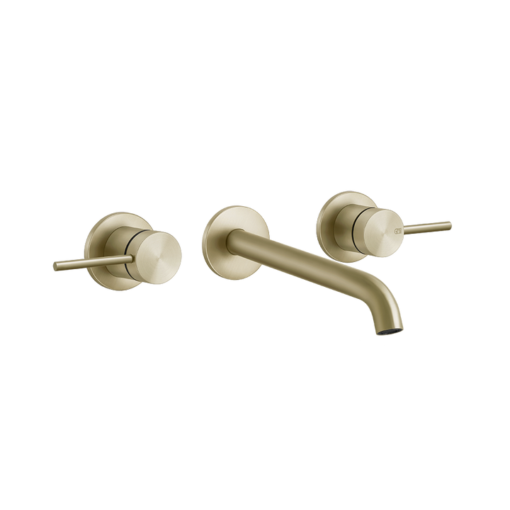 Flessa Three Hole Basin Mixer - 54094 Bathroom Accessories GESSI Brass Brushed PVD