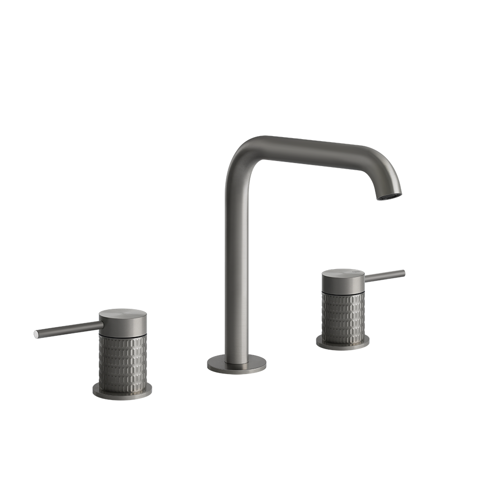 Meccanica Three Holes Basin Mixer - 54212 Bathroom Accessories GESSI Steel Brushed
