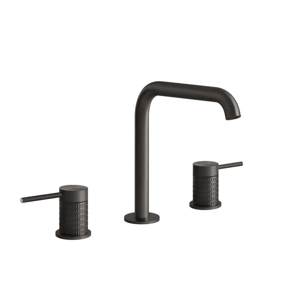 Meccanica Three Holes Basin Mixer - 54212 Bathroom Accessories GESSI Black Metal Brushed PVD