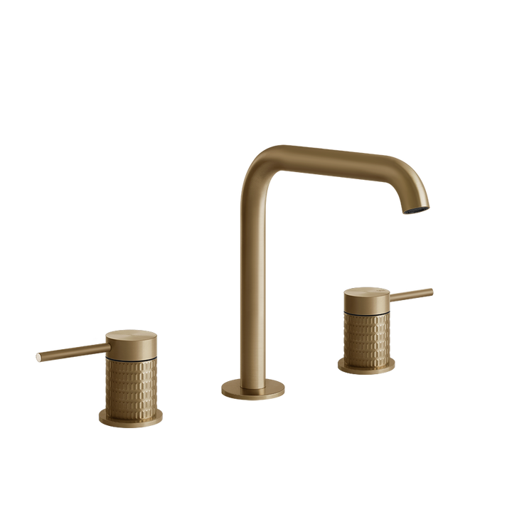 Meccanica Three Holes Basin Mixer - 54212 Bathroom Accessories GESSI Warm Bronze Brushed PVD