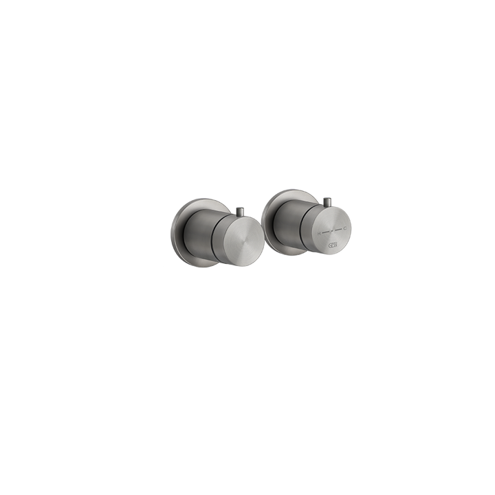 Thermostatic With Single Volume Control Trim - 54232 Bathroom Accessories GESSI Steel Brushed