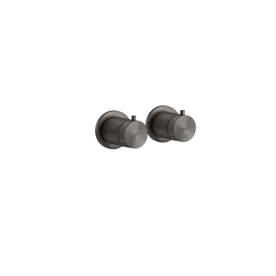 2-Way Diverter Thermostatic And Volume Control Trim - 54234 Bathroom Accessories GESSI Black Metal Brushed PVD