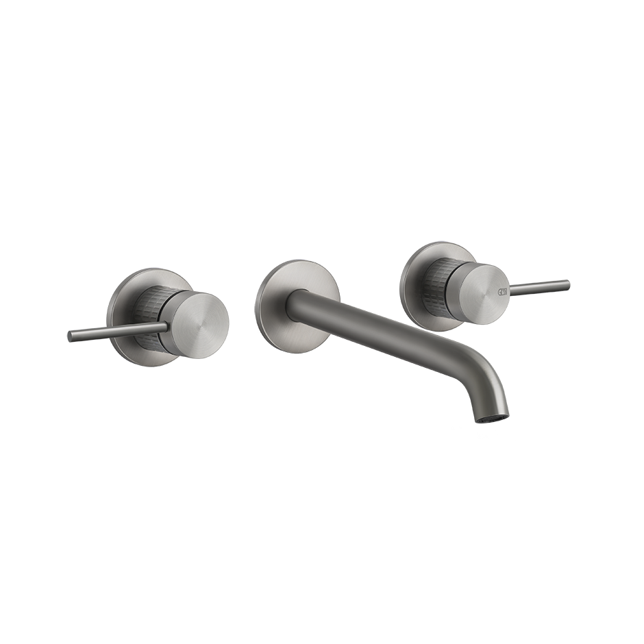 Meccanica Three Holes Basin Mixer - 54294 Bathroom Accessories GESSI Steel Brushed