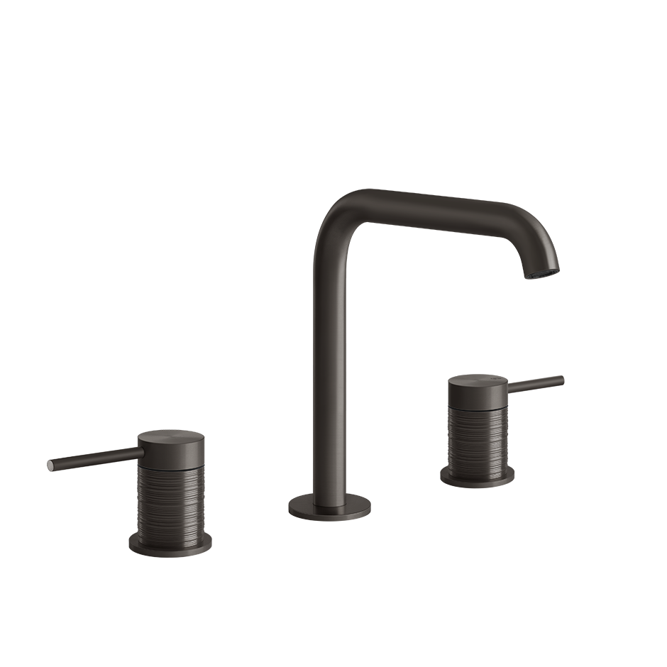 Trame Three Holes Mixer - 54312 Bathroom Accessories GESSI Black Metal Brushed PVD