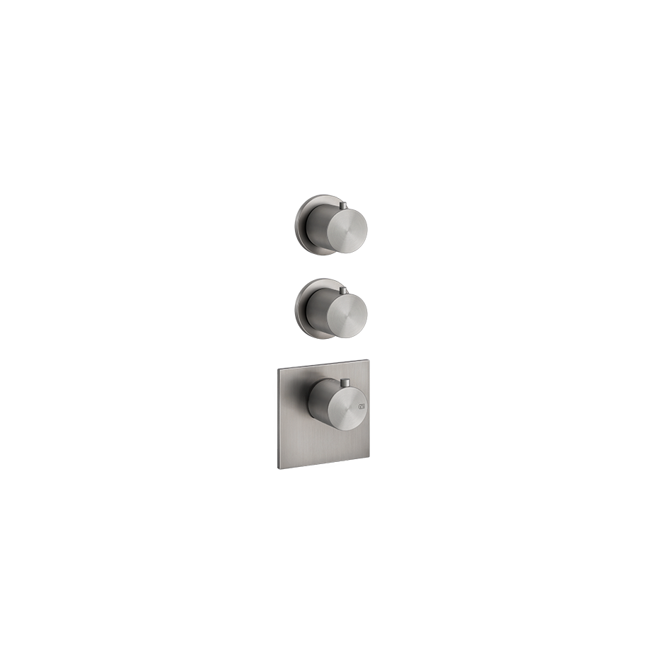 Bath&Shower316 Thermostatic Trim With Two Volume Controls - 54504 Shower Controls GESSI Steel Brushed