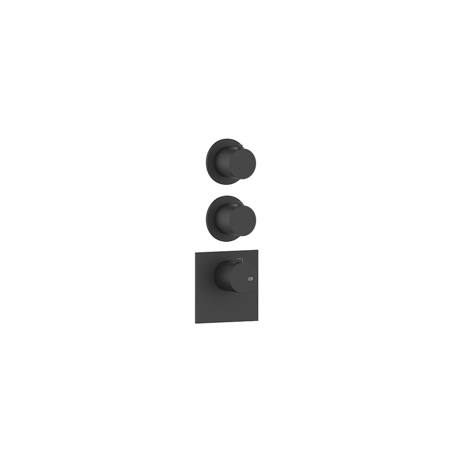Bath&Shower316 Thermostatic Trim With Two Volume Controls - 54504 Shower Controls GESSI Matte Black