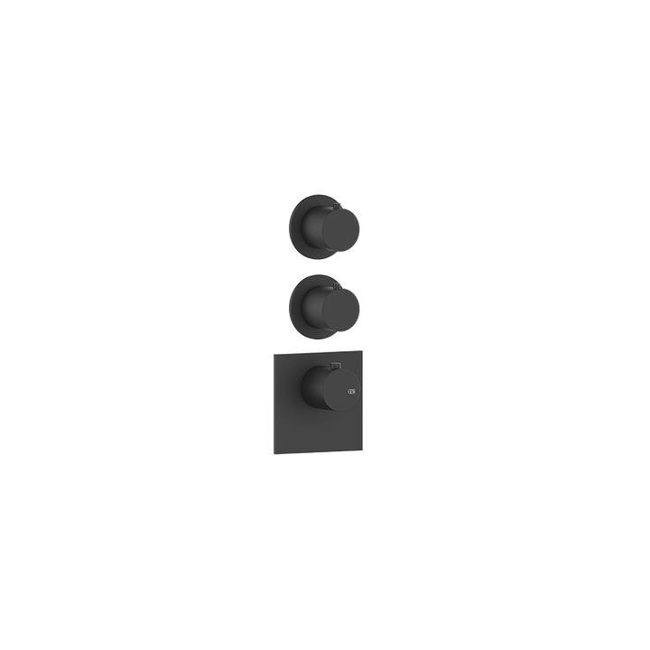 Bath&Shower316 Thermostatic Trim With Two Volume Controls - 54504 Shower Controls GESSI Matte Black