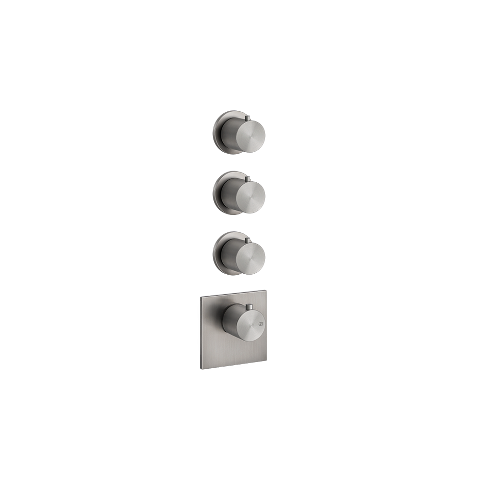 Bath&Shower316 Thermostatic Trim With Three Volume Controls - 54506 Shower Controls GESSI Steel Brushed