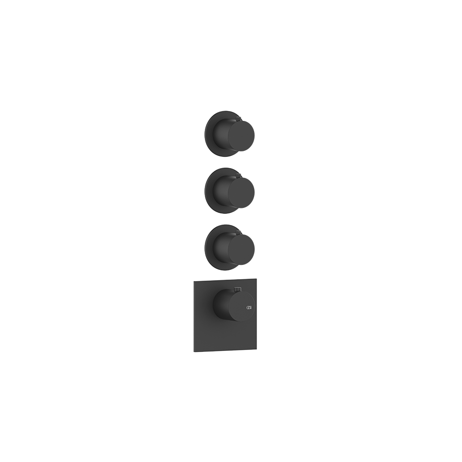 Bath&Shower316 Thermostatic Trim With Three Volume Controls - 54506 Shower Controls GESSI Matte Black