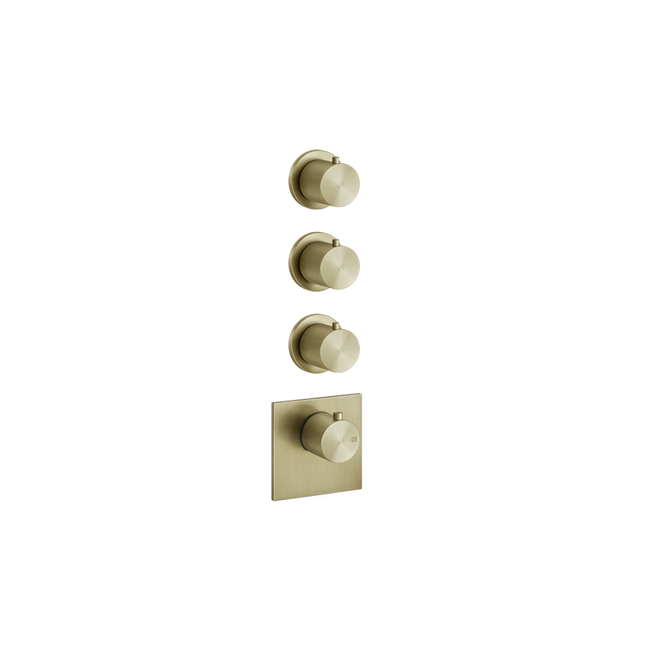 Bath&Shower316 Thermostatic Trim With Three Volume Controls - 54506 Shower Controls GESSI Brass Brushed PVD