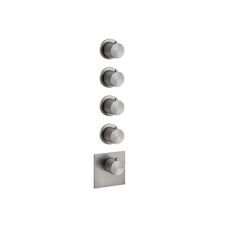 Bath&Shower316 Thermostatic Trim With Four Volume Controls -54508 Shower Controls GESSI Steel Brushed