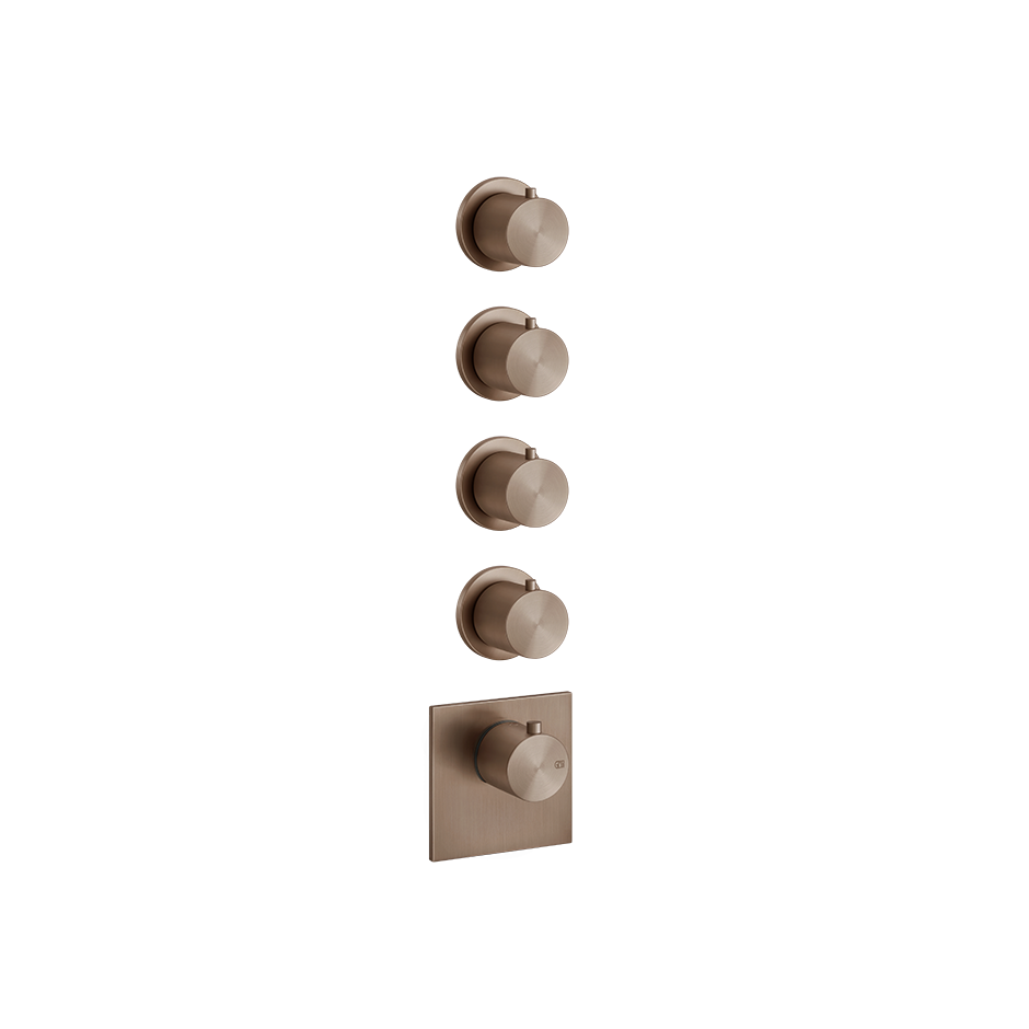 Bath&Shower316 Thermostatic Trim With Four Volume Controls -54508 Shower Controls GESSI Copper Brushed PVD