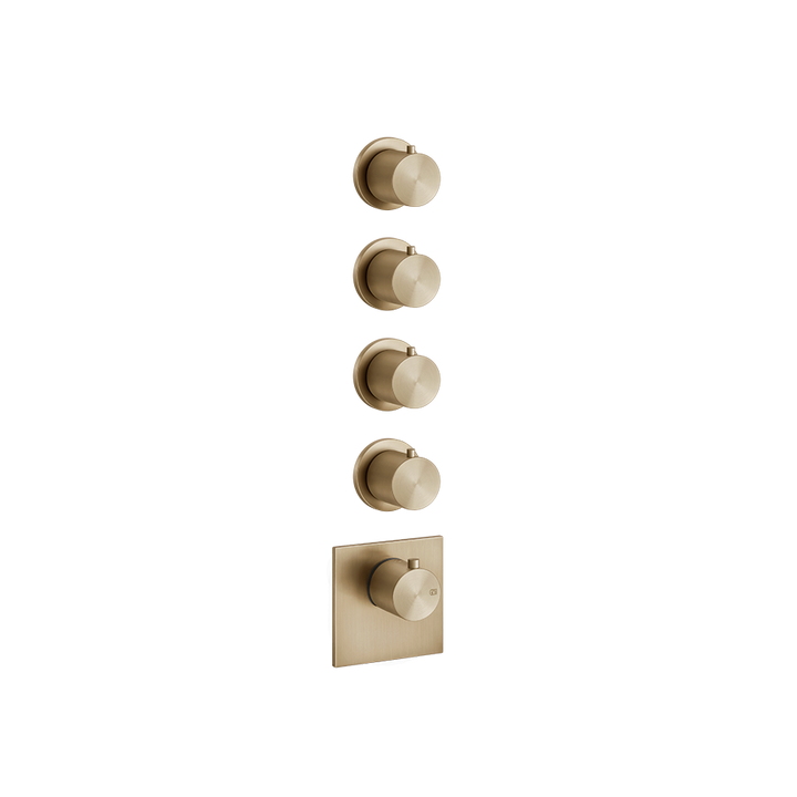 Bath&Shower316 Thermostatic Trim With Four Volume Controls -54508 Shower Controls GESSI Warm Bronze Brushed PVD
