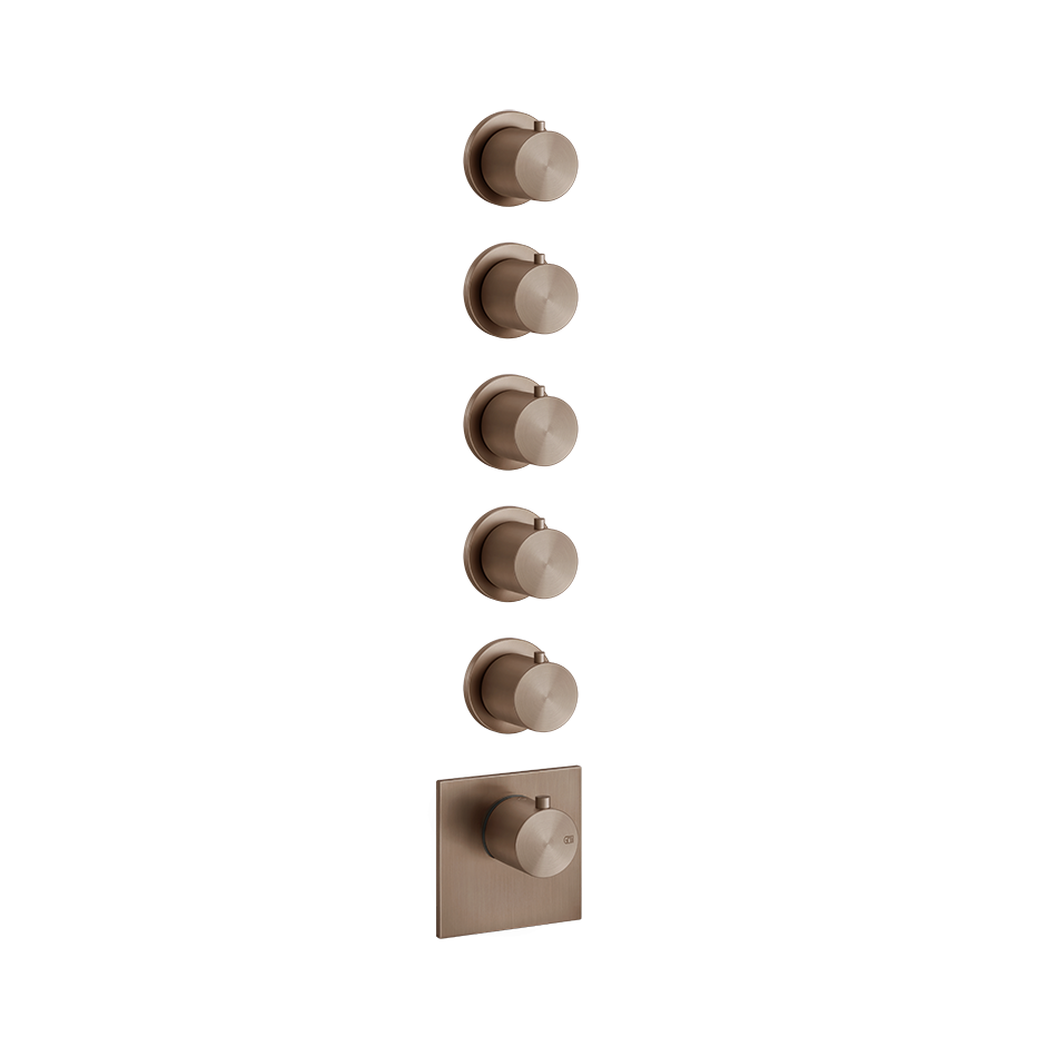 Thermostatic Shower Mixer - 54510 Shower Controls GESSI Copper Brushed PVD