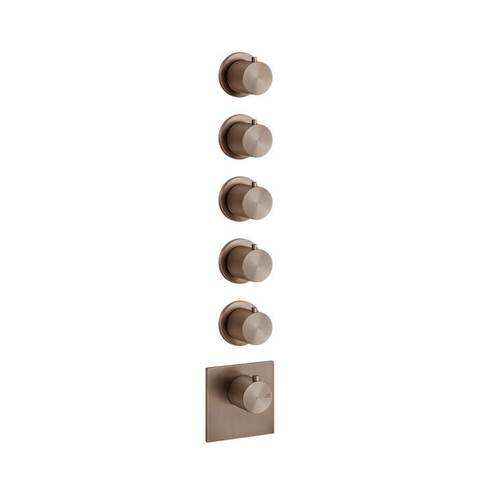 Thermostatic Shower Mixer - 54510 Shower Controls GESSI Copper Brushed PVD