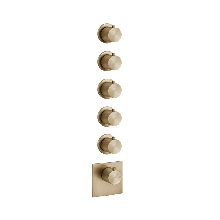 Thermostatic Shower Mixer - 54510 Shower Controls GESSI Warm Bronze Brushed PVD