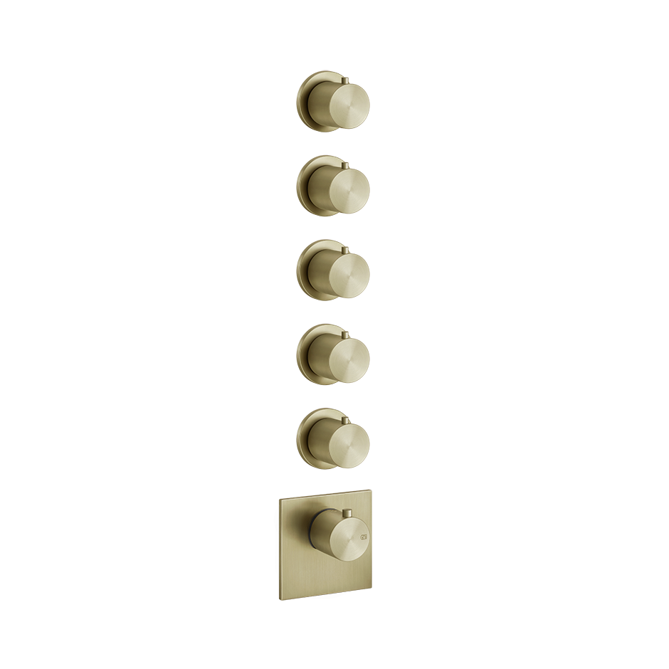 Thermostatic Shower Mixer - 54510 Shower Controls GESSI Brass Brushed PVD