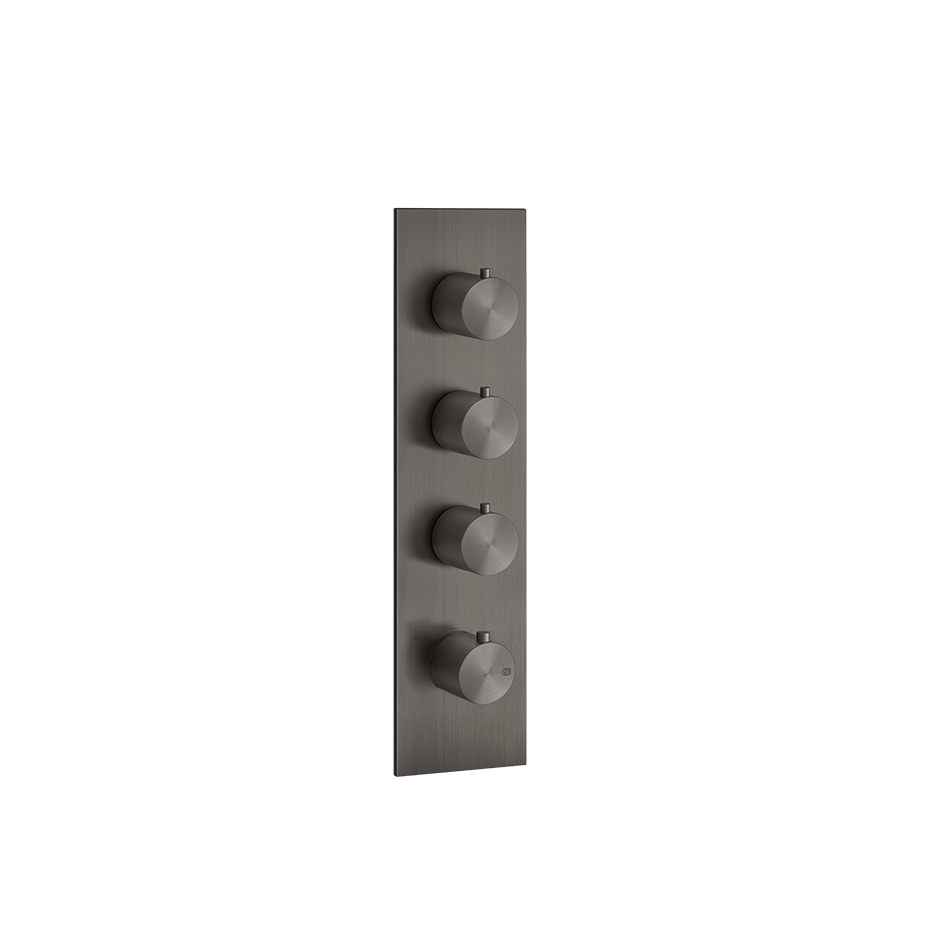 Bath&Shower316 Thermostatic Trim With Three Volume Controls - 54516 Shower Controls GESSI Black Metal Brushed PVD