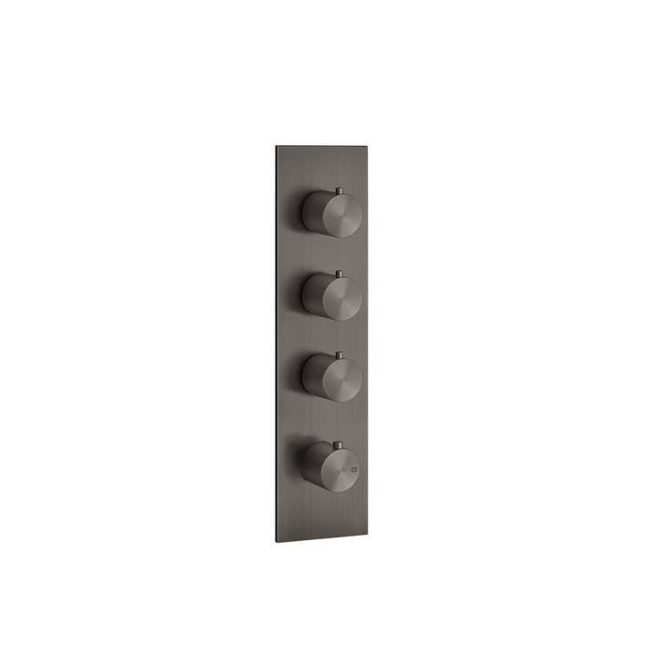 Bath&Shower316 Thermostatic Trim With Three Volume Controls - 54516 Shower Controls GESSI Black Metal Brushed PVD