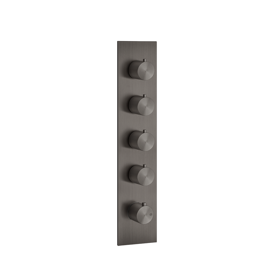 Bath&Shower316 Thermostatic Trim With Four Volume Controls - 54518 Shower Controls GESSI Black Metal Brushed PVD