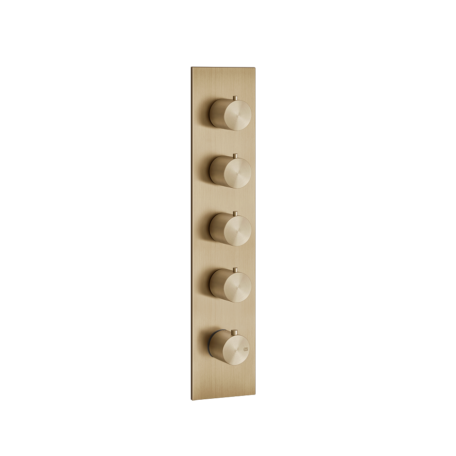 Bath&Shower316 Thermostatic Trim With Four Volume Controls - 54518 Shower Controls GESSI Warm Bronze Brushed PVD