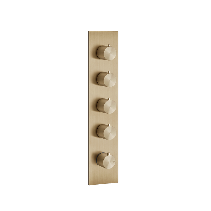 Bath&Shower316 Thermostatic Trim With Four Volume Controls - 54518 Shower Controls GESSI Warm Bronze Brushed PVD