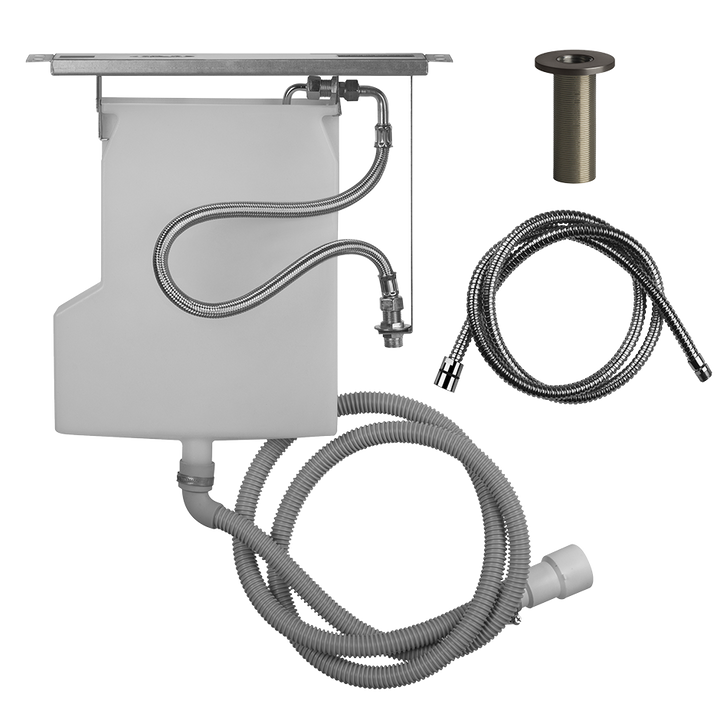 Bath316 Handshower Drain Kit Rough - 54594 Bathroom Accessories GESSI Black Metal Brushed PVD