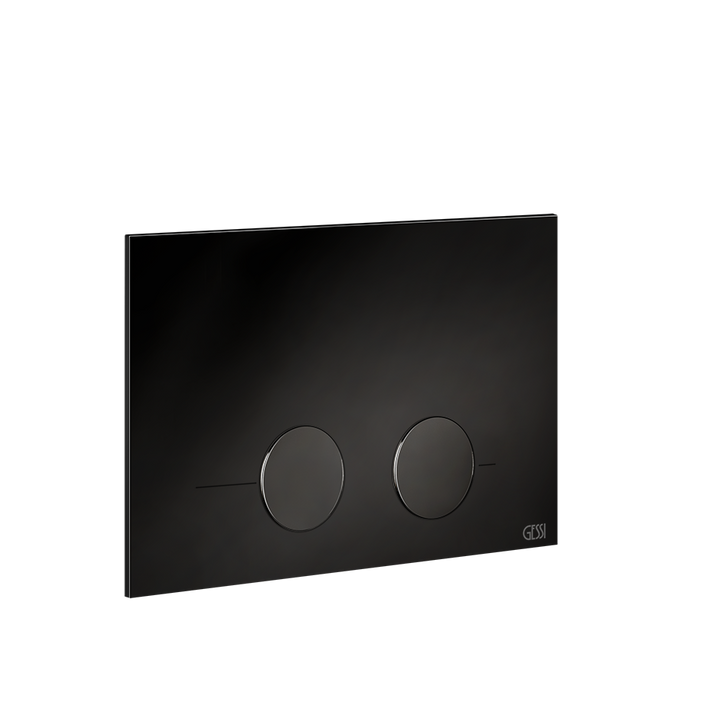 Gessi316 Toilet Flush Plate - 54615 Bathroom Accessories GESSI Black Metal PVD