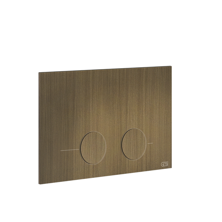 Gessi316 Toilet Flush Plate - 54615 Bathroom Accessories GESSI Antique Brass
