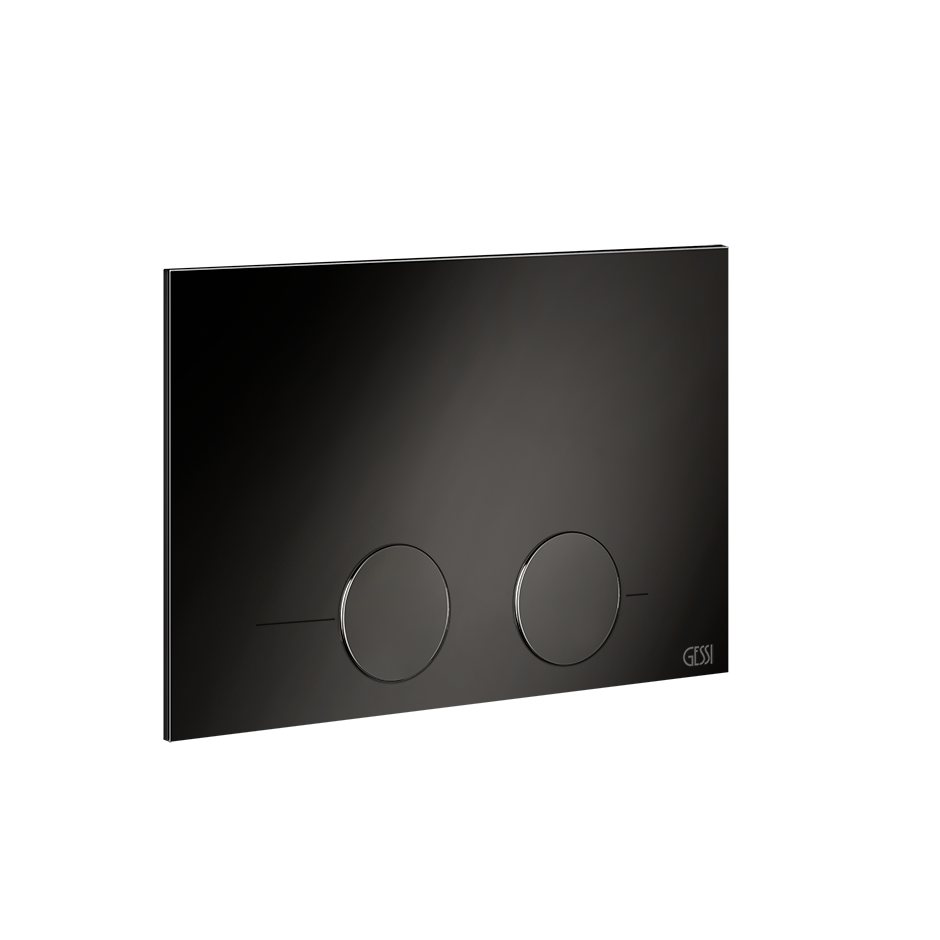 Gessi316 Toilet Flush Plate - 54617 Bathroom Accessories GESSI Black Metal PVD