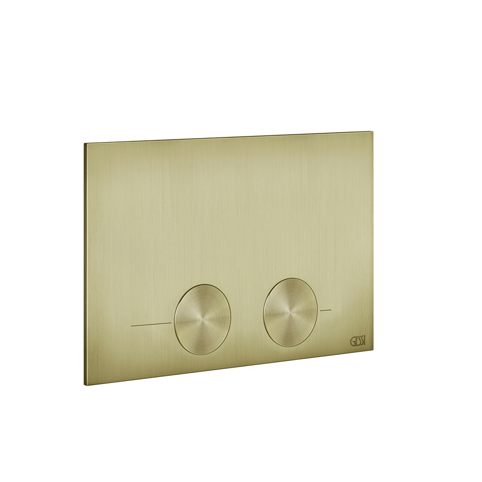Gessi316 Toilet Flush Plate - 54617 Bathroom Accessories GESSI Brass Brushed PVD