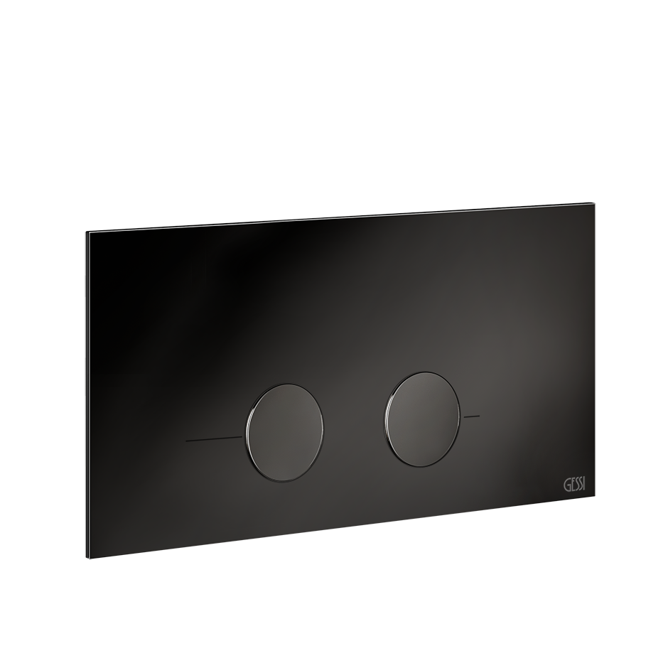 Gessi316 Toilet Flush Plate - 54621 Bathroom Accessories GESSI Black Metal PVD