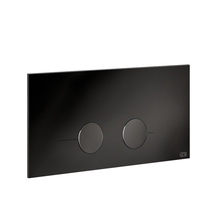 Gessi316 Toilet Flush Plate - 54621 Bathroom Accessories GESSI Black Metal PVD