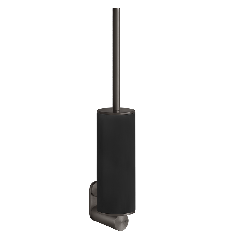 GESSI 316 Toilet Brush Holder - 54720 Bathroom Accessories GESSI Black Metal Brushed PVD
