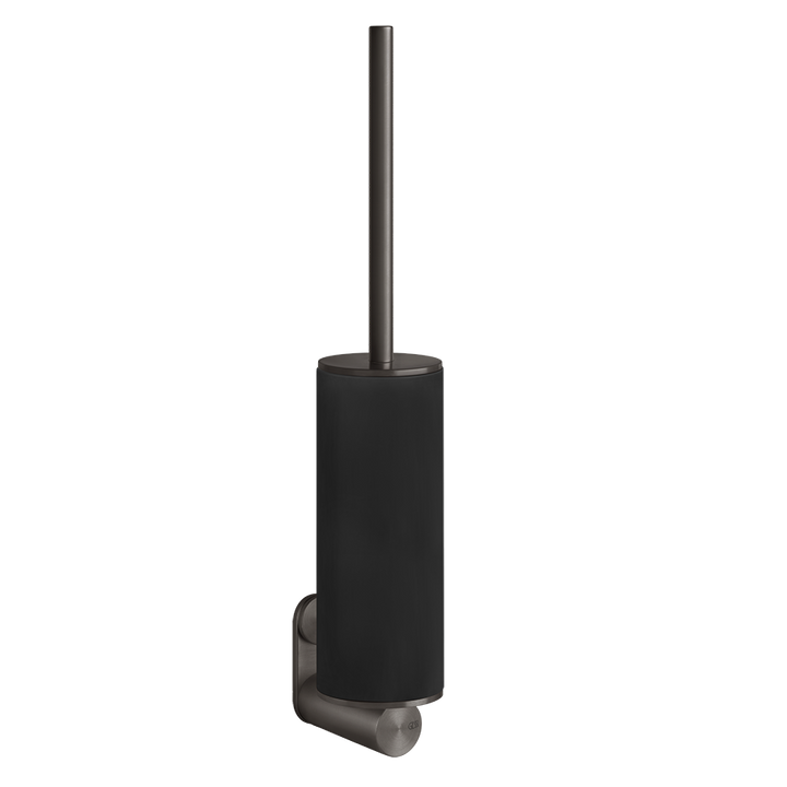 GESSI 316 Toilet Brush Holder - 54720 Bathroom Accessories GESSI Black Metal Brushed PVD