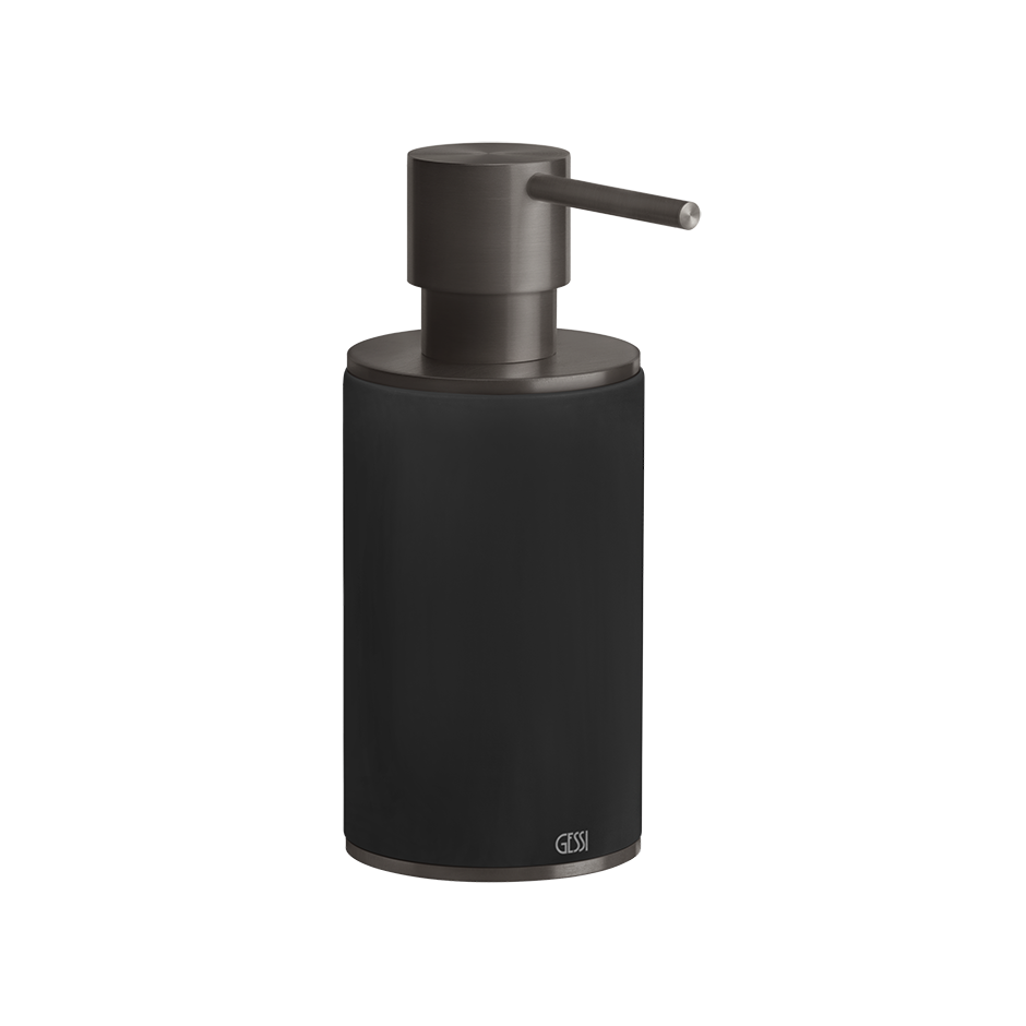 GESSI 316 Liquid Soap Dispenser Bathroom Accessories GESSI Black Metal Brushed PVD