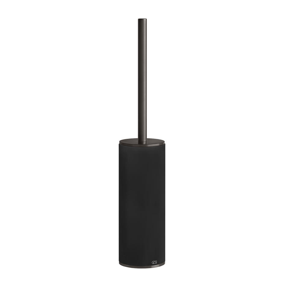 GESSI316 Toilet Brush Holder - 54744 Bathroom Accessories GESSI Black Metal Brushed PVD