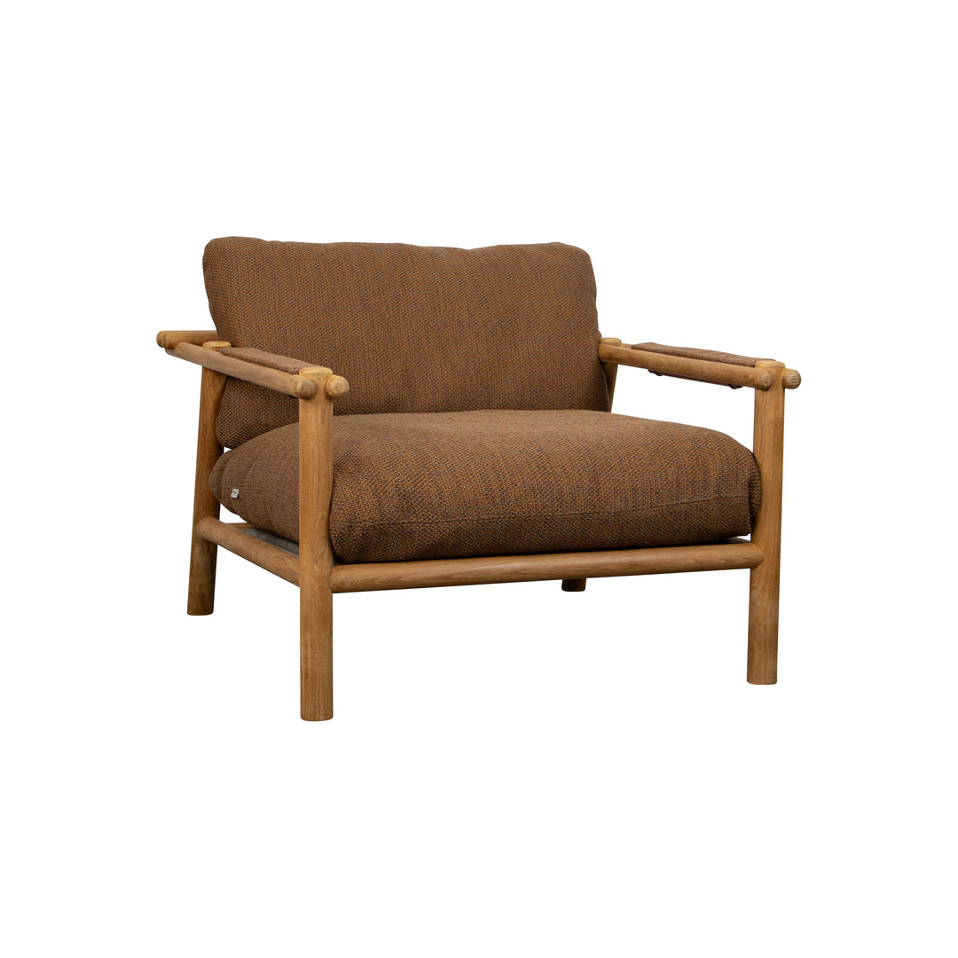 Sticks Outdoor Lounge Chair Outdoor Chairs Cane-line Umber Brown Cane-Line Rise Teak