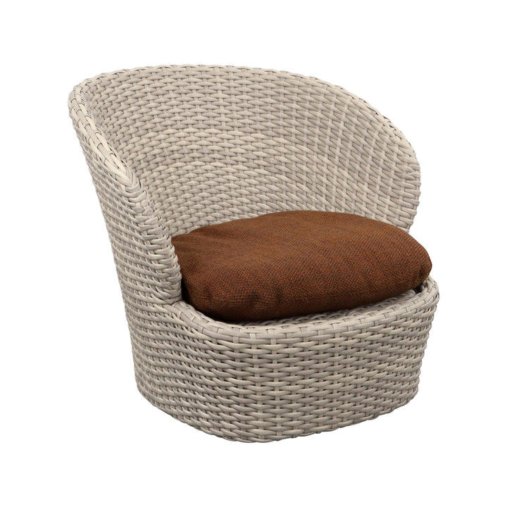 Coast Outdoor Swivel Lounge Chair Outdoor Chairs Cane-line Sand Cane-Line Weave Umber Brown Cane-Line Rise