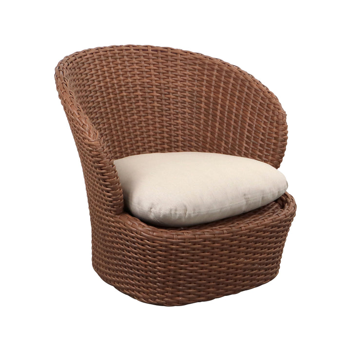 Coast Outdoor Swivel Lounge Chair Outdoor Chairs Cane-line Umber Brown Cane-line Weave Sand Cane-Line Natte