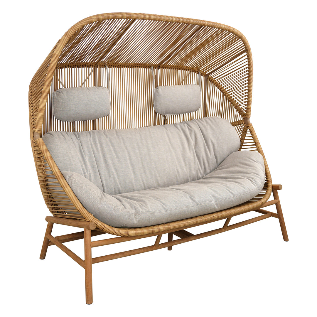 Hive Outdoor 2-Seater Sofa with Teak Base Outdoor Sofas Cane-line Sand Cane-Line AirTouch