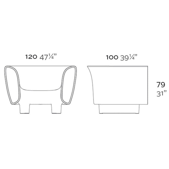 Bum Bum Illuminated Lounge Chair Outdoor Vondom   